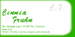 cinnia fruhn business card